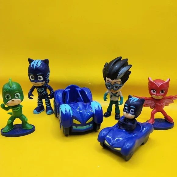 PJ Masks Lot 11 Cars Figures Catboy Gekko Pirate - Picture 4 of 6